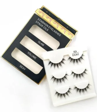 Nadeco Eye Lashes Pack of 3 BLACK