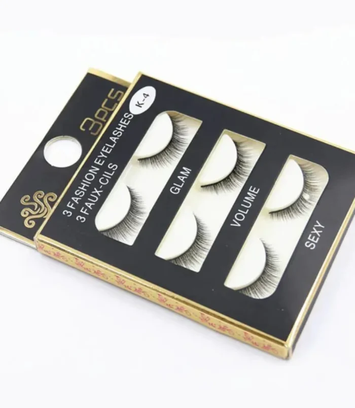 Nadeco Eye Lashes Pack of 3 BLACK