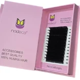 Nadeco Human Hair Eyelashes Extension 12 Row 14 mm PINK