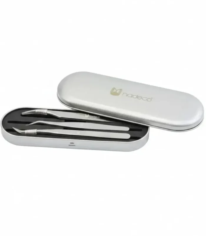 Nadeco Stainless Steel Precision Tweezers for Eyelash Extensions