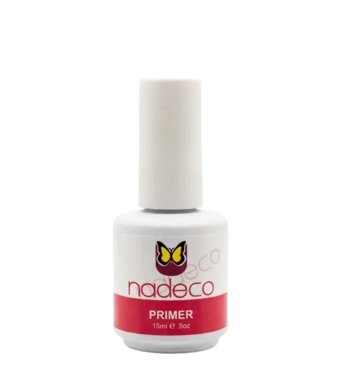 Nadeco Nail Primer, Acid-Free Gel Formula, High Shine Glossy Finish, No Wipe, 15ml, for Gel Polish & Acrylic Nails