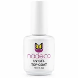 NADECO UV Gel Top Coat 15ml – No Wipe High Shine Gel Top Coat for Gel Nail Polish, Long Lasting Glossy Finish, UV/LED Cure Nail Art Sealant