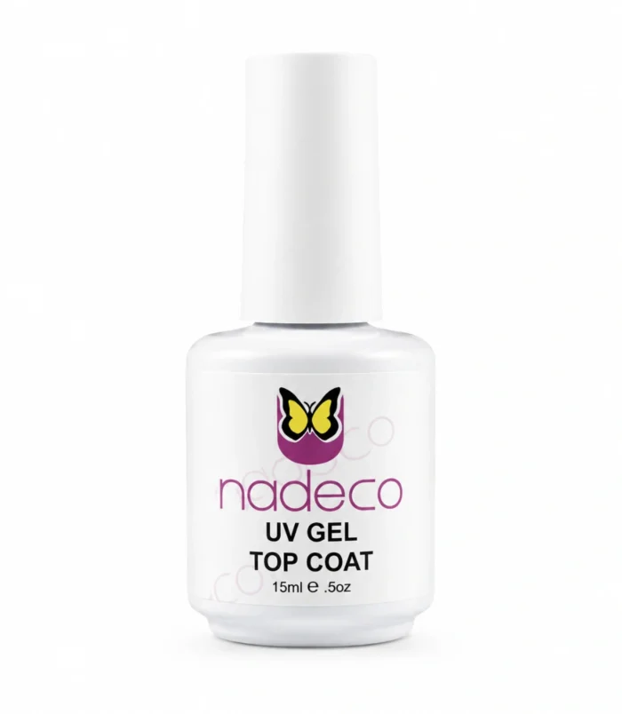 NADECO UV Gel Top Coat 15ml – No Wipe High Shine Gel Top Coat for Gel Nail Polish, Long Lasting Glossy Finish, UV/LED Cure Nail Art Sealant NADECO UV Gel Top Coat 15ml – No Wipe High Shine Gel Top Coat for Gel Nail Polish, Long Lasting Glossy Finish, UV/LED Cure Nail Art Sealant