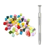Nail Ombre Sponge Cubes with Dual-Ended Grabbing Pen – 100 Pcs -1