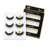 3D Faux Mink False Eyelashes – 3 Pairs, 3 Styles -1