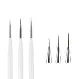 Nadeco Fine Detail Nail Art Brush Set – 3 Pcs