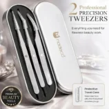 Nadeco Stainless Steel Precision Tweezers for Eyelash Extensions