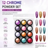 Nadeco Chrome Nail Powder Set – 12 Colors - 2