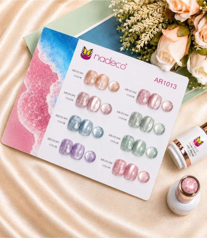 Nadeco AR1013 Cat Eye UV Gel Nail Polish Set – 8 Colors - 2