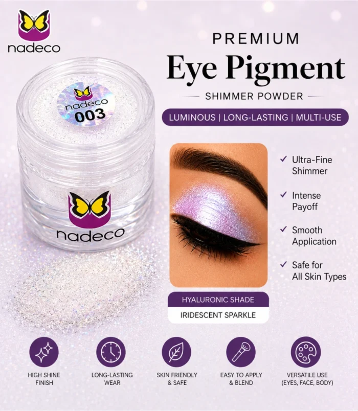 Nadeco 003 Premium Eye Pigment Shimmer Powder – Iridescent Pearl - 2