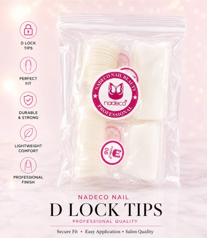 Nadeco D Lock Full Cover Nail Tips – 500 Pcs - 2 Nadeco D Lock Full Cover Nail Tips – 500 Pcs - 2