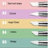 Nadeco Nail Art Dual-End Silicone Brush Pen Pack of 5