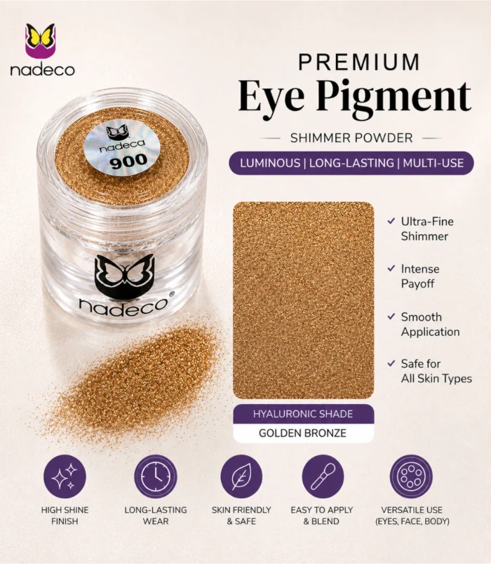 Nadeco 006 Premium Eye Pigment Shimmer Powder – Golden Shimmer - 2 Nadeco 006 Premium Eye Pigment Shimmer Powder – Golden Shimmer - 2