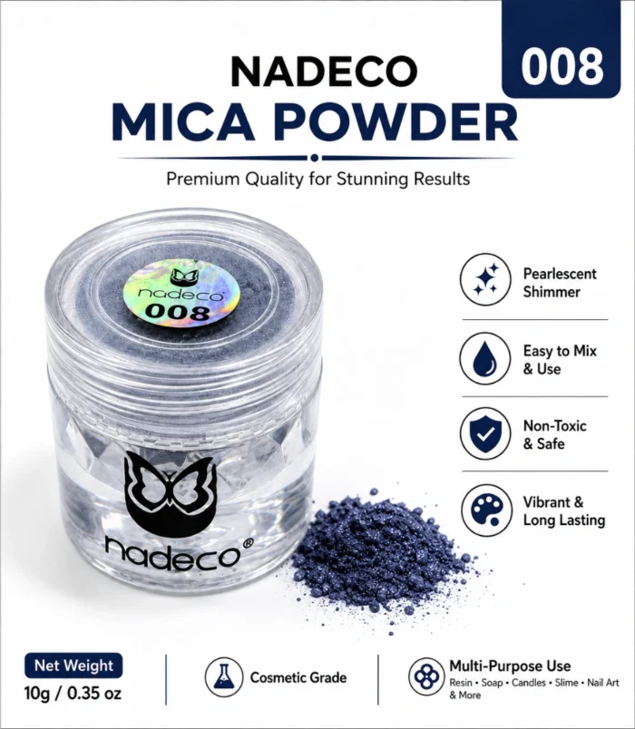 Nadeco 008 Eye Pigment Shimmer Powder – Blue Pearl - 2 Nadeco 008 Eye Pigment Shimmer Powder – Blue Pearl - 2