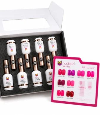 Nadeco UV Gel Nail Polish Set – 8 Shades of Pink Family - 2