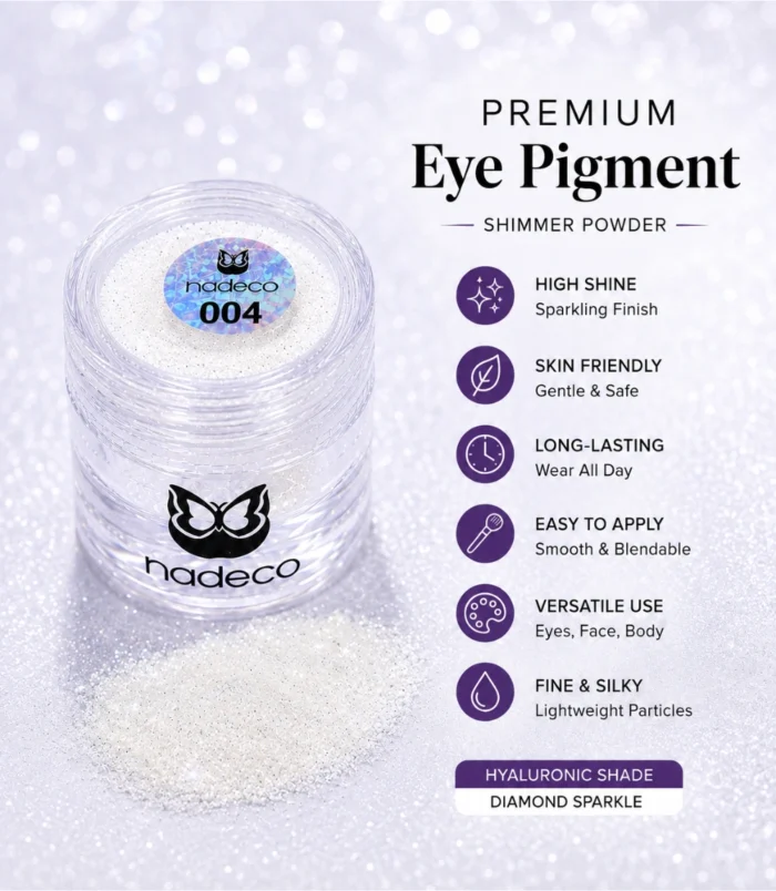Nadeco 004 Premium Eye Pigment Shimmer Powder – Diamond Sparkle - 3 Nadeco 004 Premium Eye Pigment Shimmer Powder – Diamond Sparkle - 3