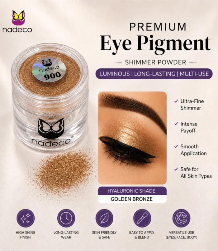 Nadeco 006 Premium Eye Pigment Shimmer Powder – Golden Shimmer - 3 Nadeco 006 Premium Eye Pigment Shimmer Powder – Golden Shimmer - 3
