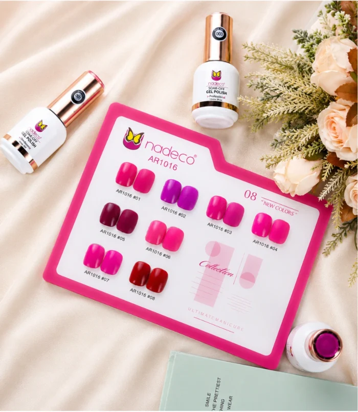 Nadeco UV Gel Nail Polish Set – 8 Shades of Pink Family - 3
