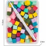 Nail Ombre Sponge Cubes with Dual-Ended Grabbing Pen – 100 Pcs -3