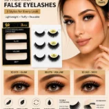 3D Faux Mink False Eyelashes – 3 Pairs, 3 Styles -3