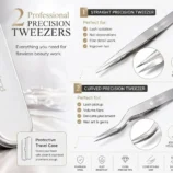 Nadeco Stainless Steel Precision Tweezers for Eyelash Extensions