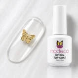 NADECO UV Gel Top Coat 15ml – No Wipe High Shine Gel Top Coat for Gel Nail Polish, Long Lasting Glossy Finish, UV/LED Cure Nail Art Sealant - 4