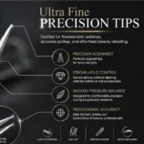 Nadeco Stainless Steel Precision Tweezers for Eyelash Extensions