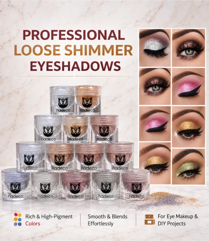 Nadeco 001 Premium Loose Eye Pigment Powder – Rose Gold Shimmer - 4