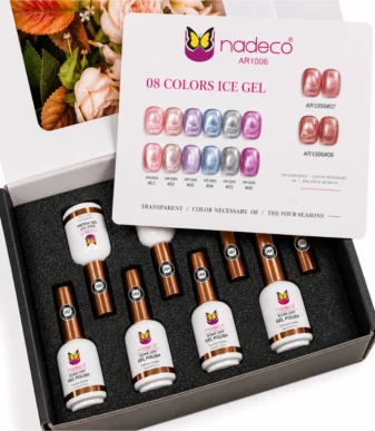 Nadeco 8 Colors Ice Gel Nail Polish Set – AR1006 – 4 Nadeco 8 Colors Ice Gel Nail Polish Set – AR1006 - 4