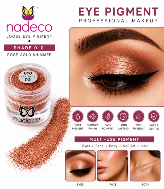 Nadeco 010 Eye Pigment Powder – Light Rose Shimmer - 4 Nadeco 010 Eye Pigment Powder – Light Rose Shimmer - 4