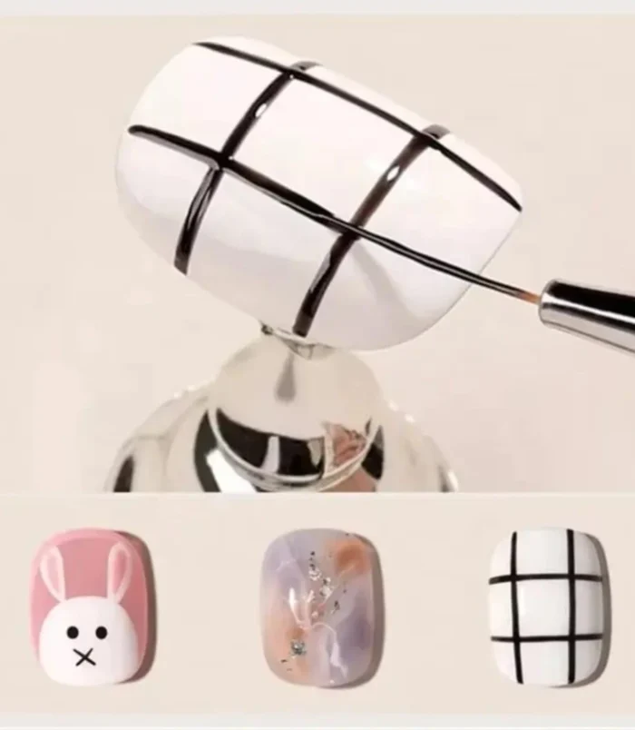 Nadeco Fine Detail Nail Art Brush Set – 3 Pcs - 4
