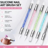 Nadeco Nail Art Dual-End Silicone Brush Pen Pack of 5