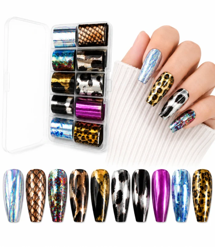 NADECO Nail Transfer Foil Set – 10 Pieces -4