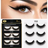 3D Faux Mink False Eyelashes – 3 Pairs, 3 Styles -4
