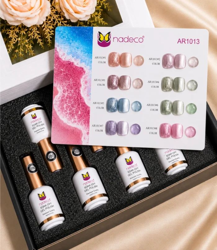 Nadeco AR1013 Cat Eye UV Gel Nail Polish Set – 8 Colors - 4