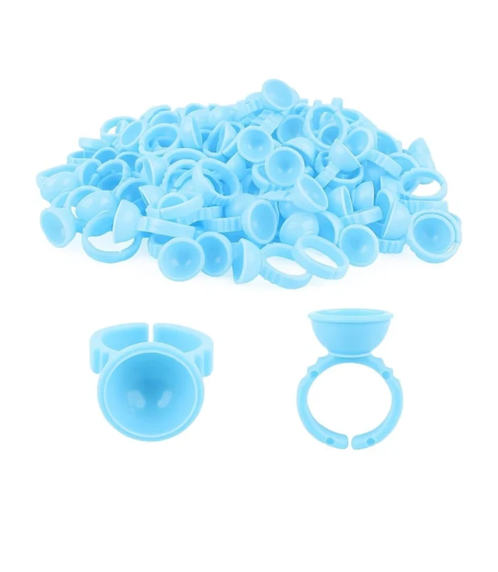 NADECO Blue Lash Glue Rings – Pack of 10 -5