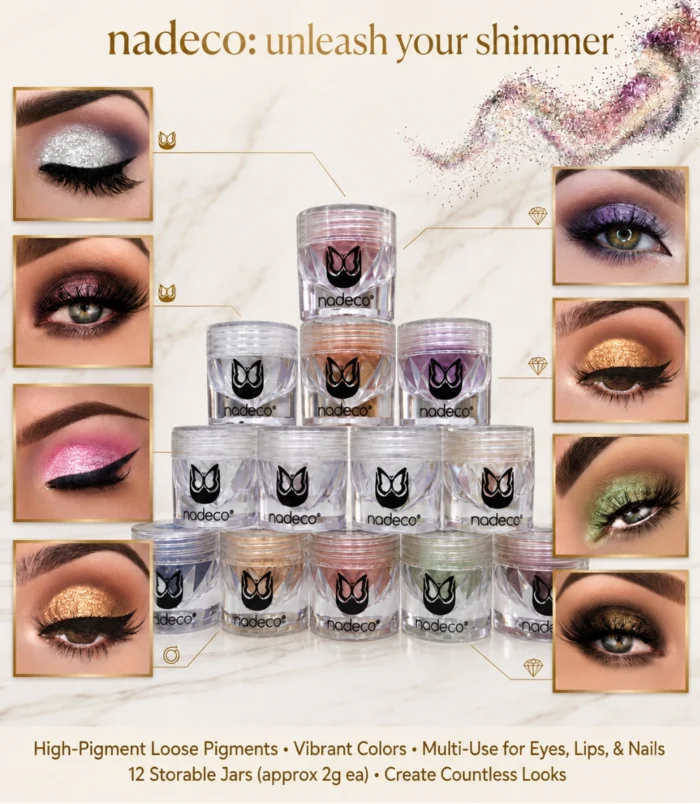 Nadeco 004 Premium Eye Pigment Shimmer Powder – Diamond Sparkle - 5 Nadeco 004 Premium Eye Pigment Shimmer Powder – Diamond Sparkle - 5