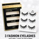 3D Faux Mink False Eyelashes – 3 Pairs, 3 Styles -5