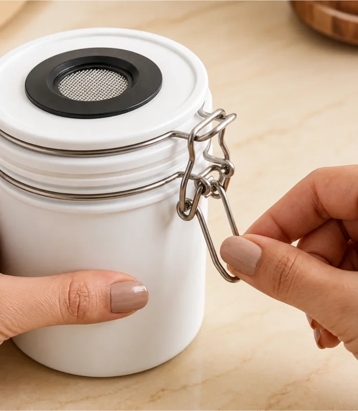 Nadeco Vacuum Sealed Eyelash Glue Storage Container – White - 5 Nadeco Vacuum Sealed Eyelash Glue Storage Container – White - 5