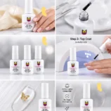 NADECO UV Gel Top Coat 15ml – No Wipe High Shine Gel Top Coat for Gel Nail Polish, Long Lasting Glossy Finish, UV/LED Cure Nail Art Sealant - 6