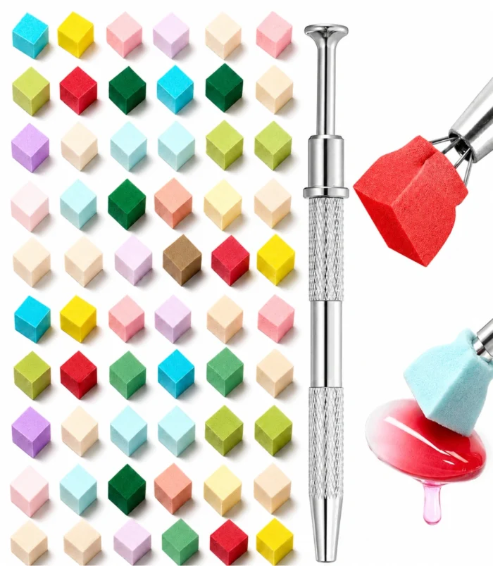 Nail Ombre Sponge Cubes with Dual-Ended Grabbing Pen – 100 Pcs -6