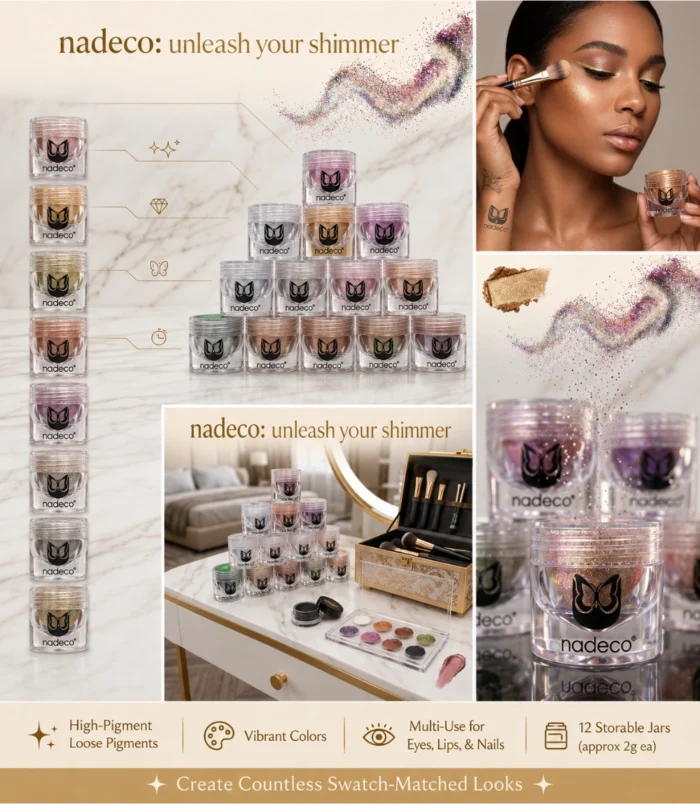 Nadeco 010 Eye Pigment Powder – Light Rose Shimmer - 7 Nadeco 010 Eye Pigment Powder – Light Rose Shimmer - 7