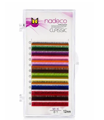 Nadeco Classic Multicolour Mix Eyelash Extension Tray 12mm