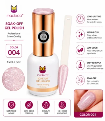 NADECO Crystal Star Sand Cat Eye Gel Nail Polish – Shade 004 -2