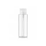 Nadeco Plastic Push Down Empty Lockable Pump Dispenser Bottle for Nail Polish and Makeup Remover, 150ML – Transparent Bottle -1
