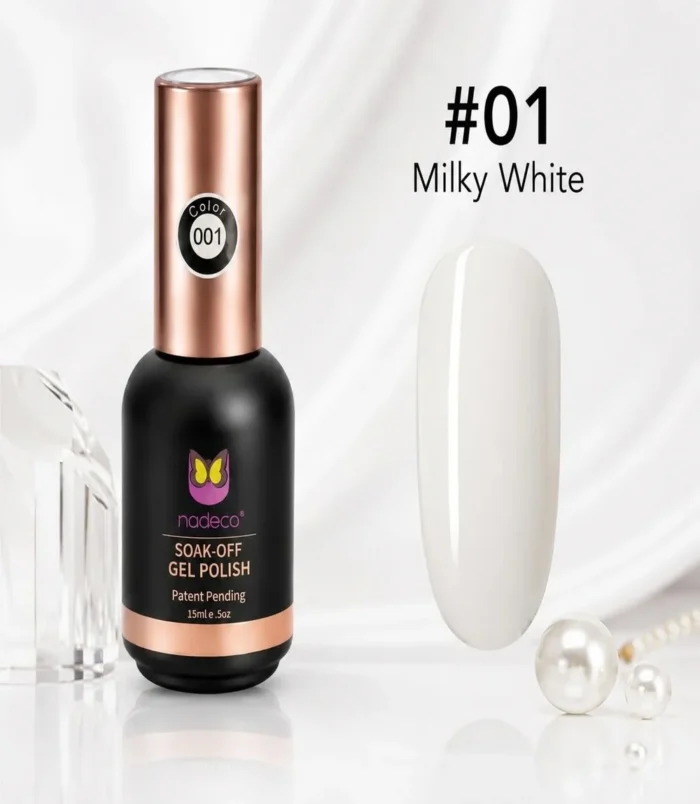 NADECO Milky White Gel Nail Polish #01 -2
