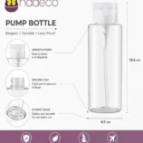 Nadeco Plastic Push Down Empty Lockable Pump Dispenser Bottle for Nail Polish and Makeup Remover, 150ML – Transparent Bottle -3