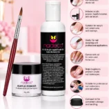 NADECO Nail Kit with Acrylic Powder, Acrylic Liquid Monomer & Nail Brush -3