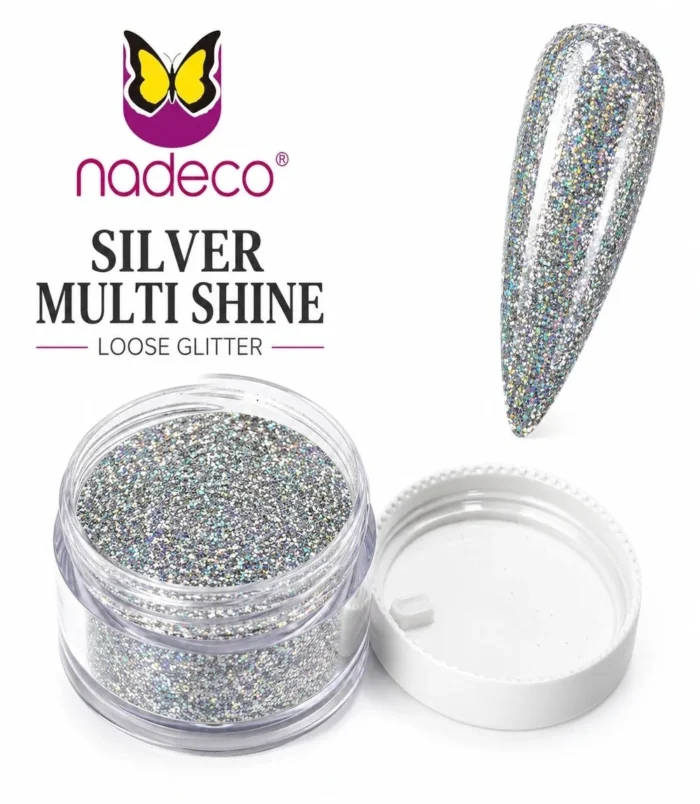 NADECO Silver Multi Shine Loose Glitter -3 NADECO Silver Multi Shine Loose Glitter -3