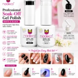 Nadeco Soak-Off Gel Polish – White & Black Combo -2